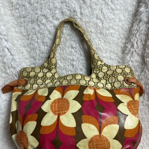 Fossil Key-Per Coated Canvas Floral Large Tote Bag With Key top magnetic closure - Picture 4 of 14
